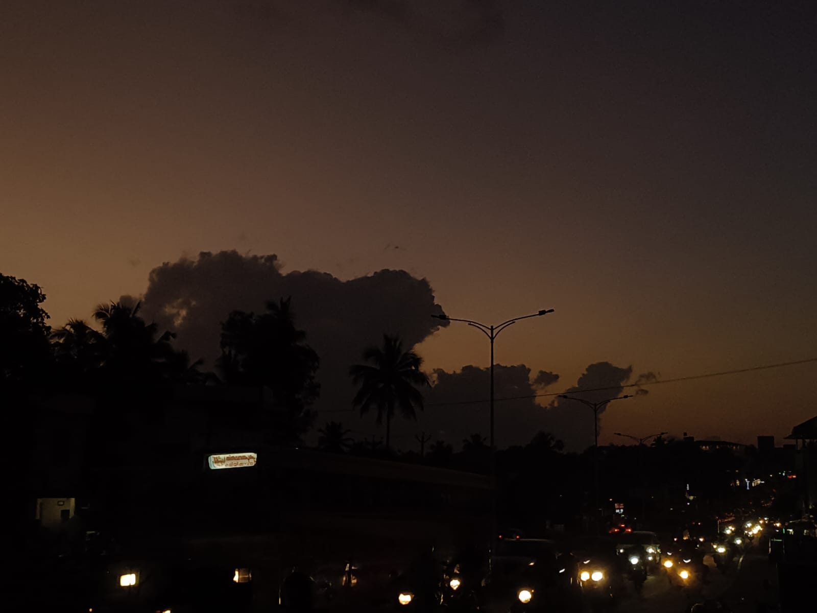 City lights at night