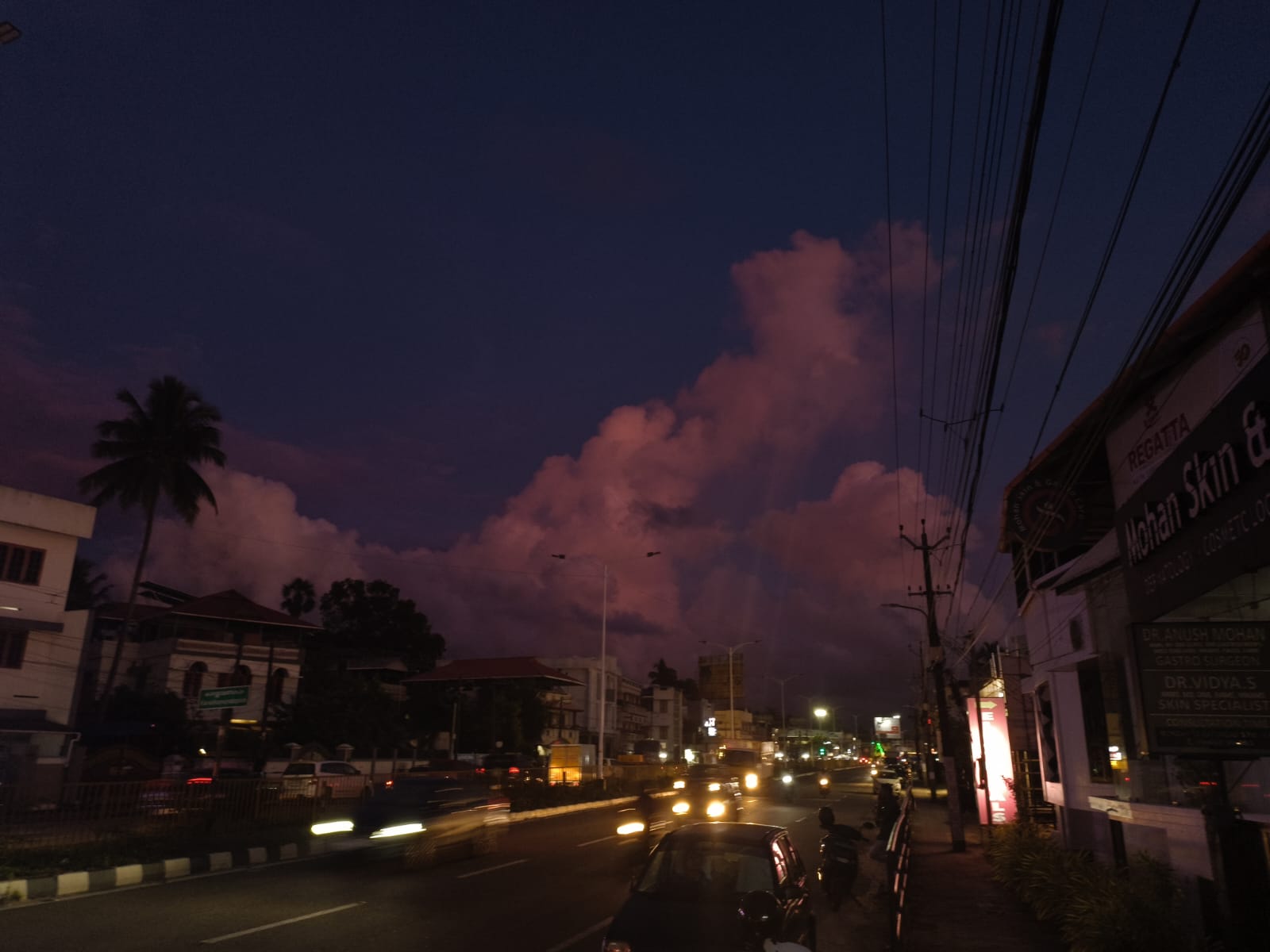 City lights at night